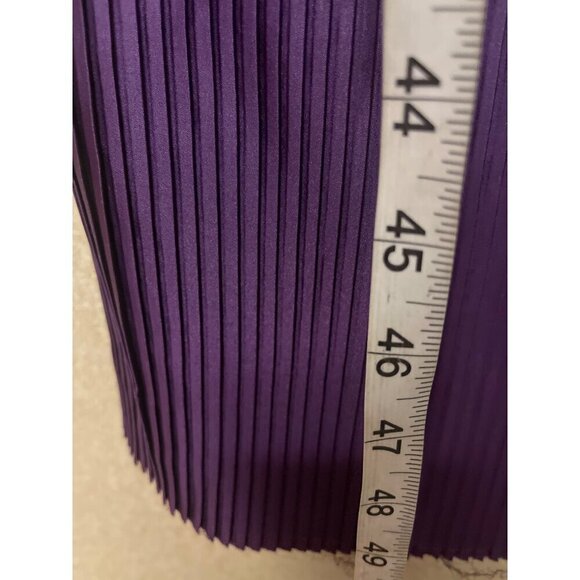 NEW! Show PO Marlette Midi Pleated Open Back Halter Dress Purple Women's 14 - Picture 9 of 12